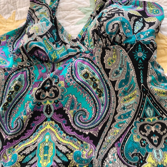 It Figures! One Piece paisley Swimsuit size 10 - Picture 2 of 7